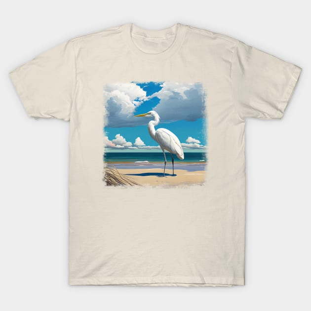 Indian Shores Egret T-Shirt by Sunshine-thru-the-tees